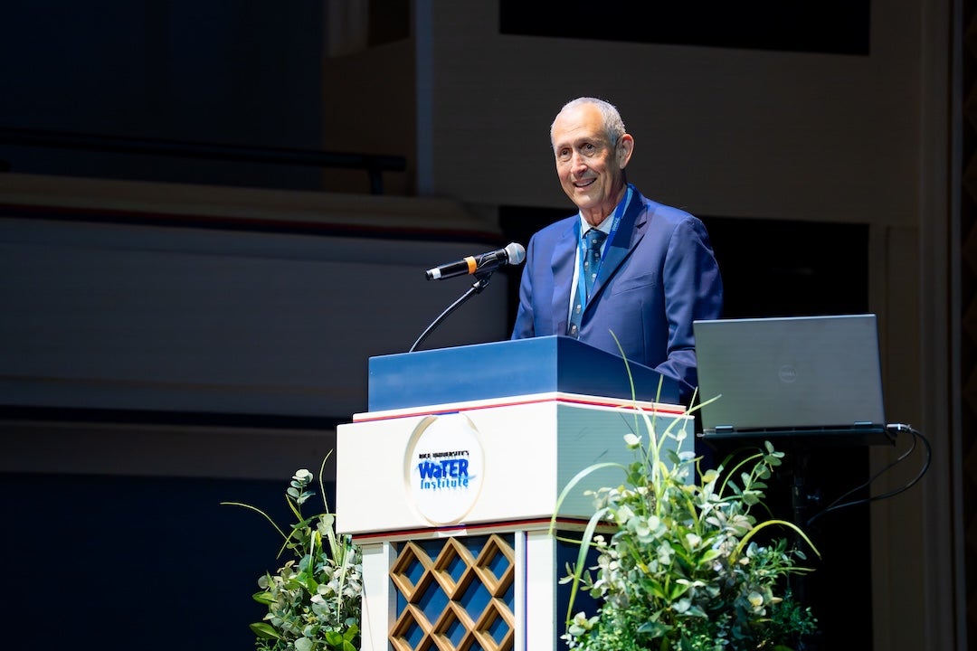 Pedro Alvarez, the George R. Brown Professor of Civil and Environmental Engineering and director of the Rice WaTER Institute (Photo by Jorge Vidal/Rice University).
