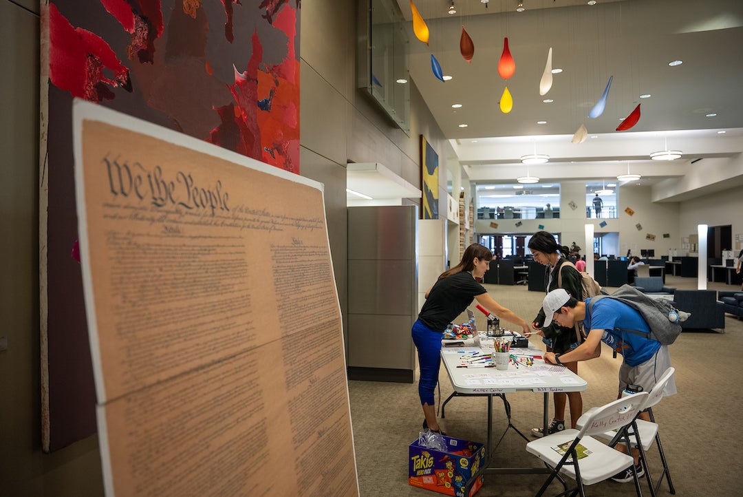 Fondren Library held its annual Constitution Day celebration Sept. 18, featuring special educational and fun activities to promote voting.