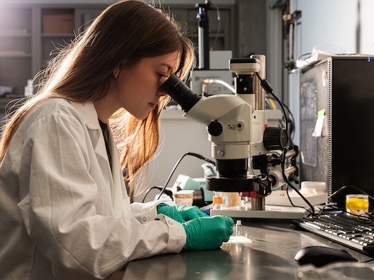 girl in lab