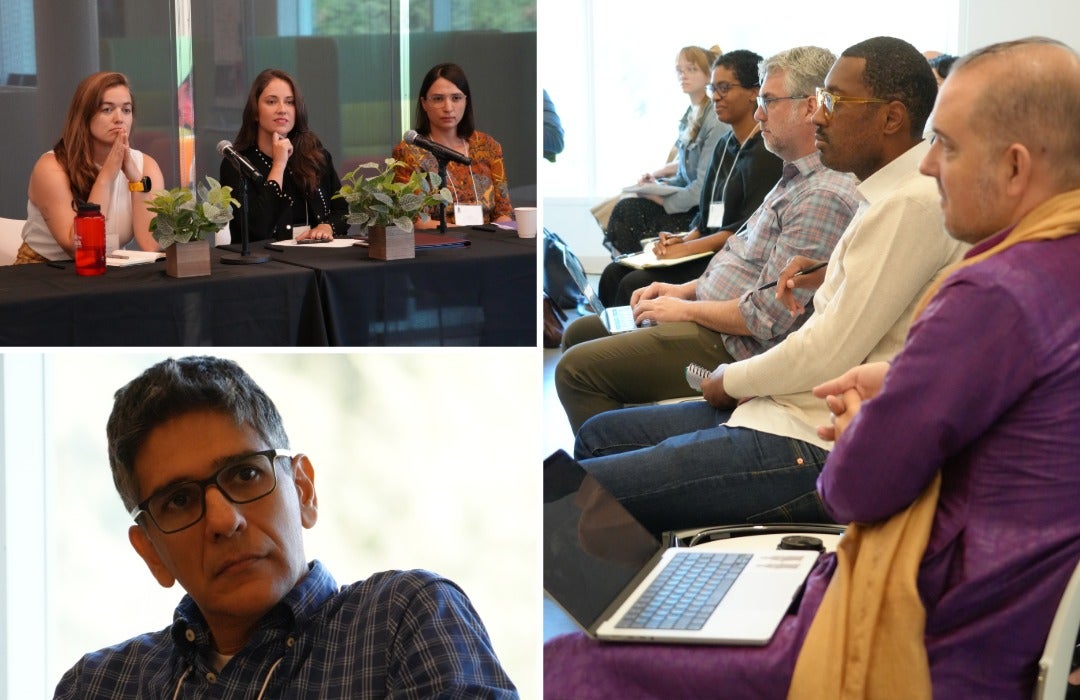 Collage of photos from the Across Two Seas symposium