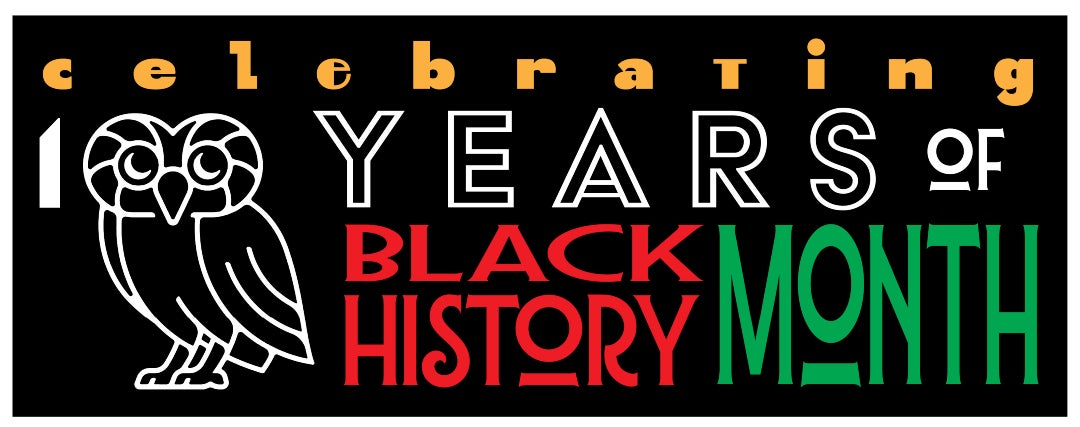 Black History Month 100 year anniversary logo