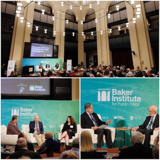 Rice University’s Baker Institute for Public Policy and the Carter Center hosted their fifth annual elections conference Dec. 8 that focused on the 25th anniversary of the presidential race of George W. Bush v. Al Gore.