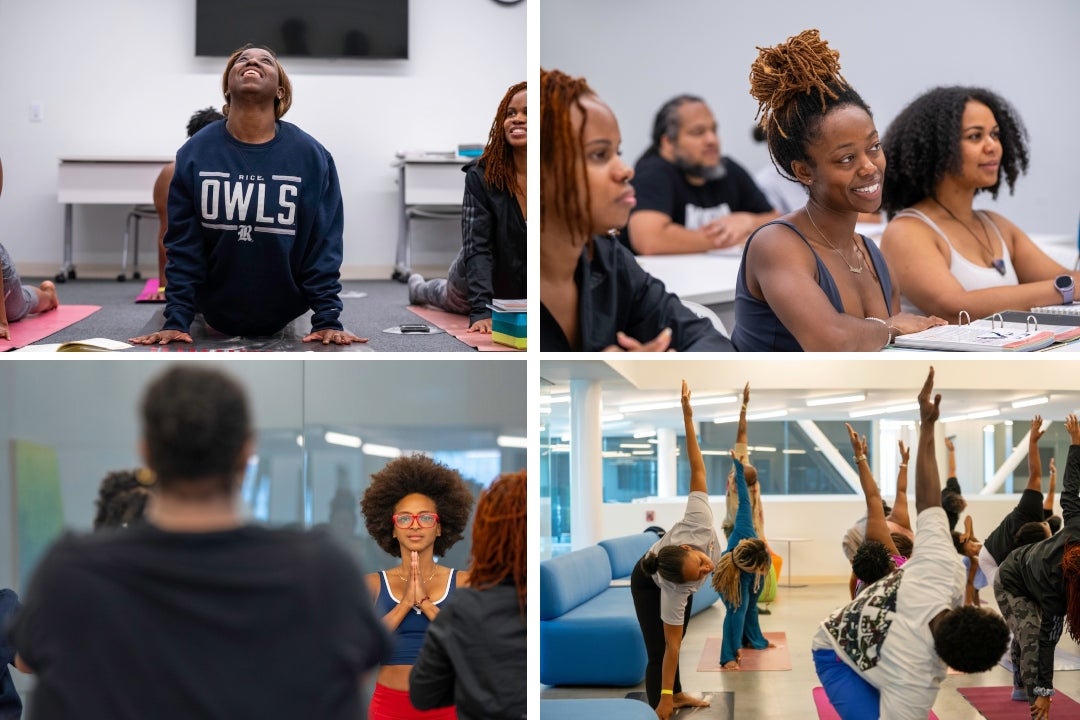 Yoga sessions at the Moody Center