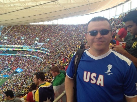 Benitez at a 2014 World Cup game in Brazil.