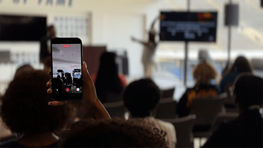 Phone records dancer at Black Houston(s) Symposium