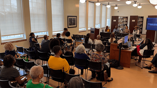 Black Houston(s) Symposium panel at the African American History Research Center at the Gregory School