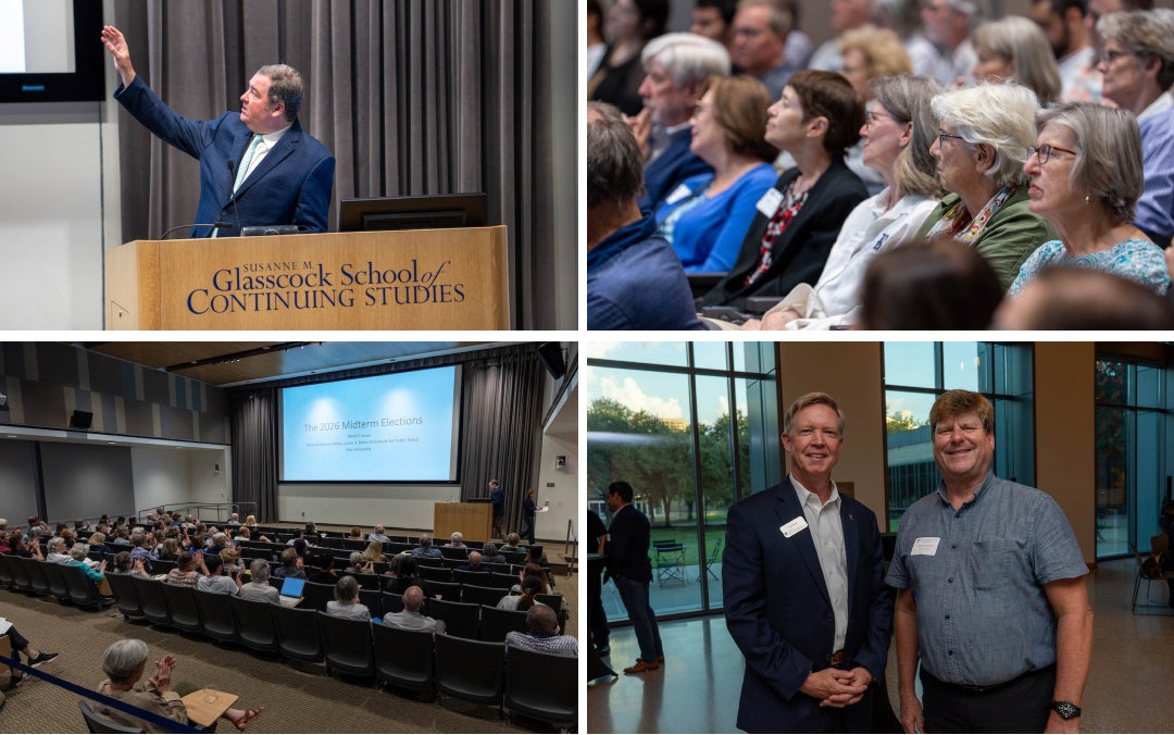 The Rice University Susanne M. Glasscock School of Continuing Studies welcomed alumni back to campus Sept. 22 for an evening designed to reconnect graduates with the university and introduce them to opportunities for lifelong learning.