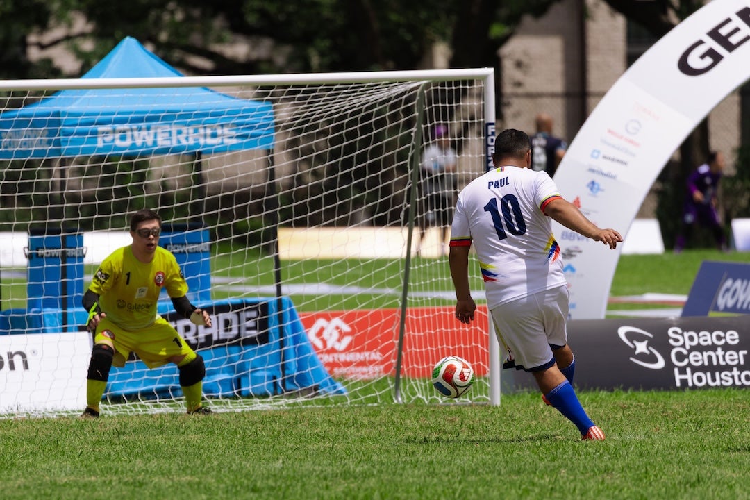 Two Genuine Cup athletes perform on Rice's campus during the 2026 event.