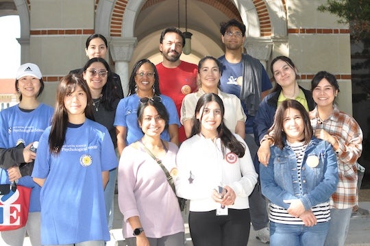 Students and volunteers at Rice fall festival for refugee families.