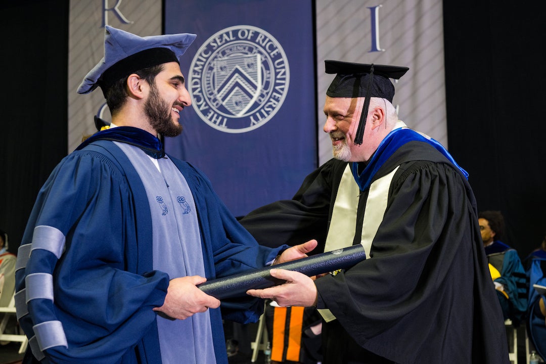Student receiving diploma