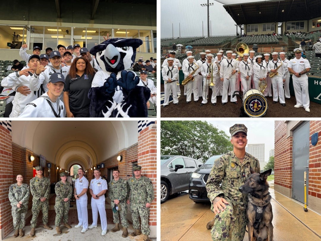 Rice University welcomed the U.S. Navy and a slate of Fleet Week Houston activities to Reckling Park April 21, transforming a midweek matchup against University of Houston into a celebration of service, community and national pride.