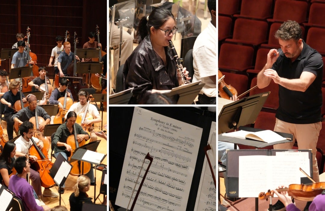 James Gaffigan coaches Shepherd School Symphony Orchestra