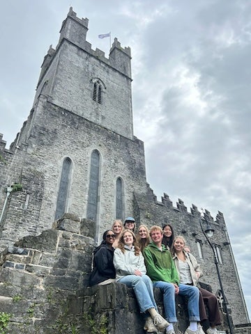 Ava Cheponis and fellow students in her summer research cohort explore Ireland during their eight-week program at the University of Limerick. (Photo courtesy of Ava Cheponis)
