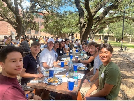 New students at HACER reception