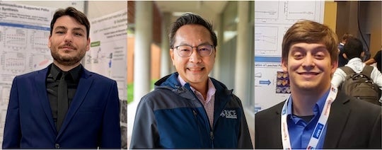 From left to right, Welman Curi-Elias, Michael Wong and Hunter Jacobs. 