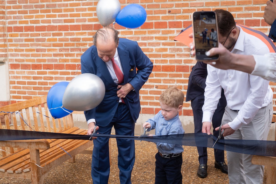 An area to the east of Reckling Park’s entrance titled “Helfman Landing” was dedicated to Alan Helfman and the Helfman family for their support of Rice University on April 6.