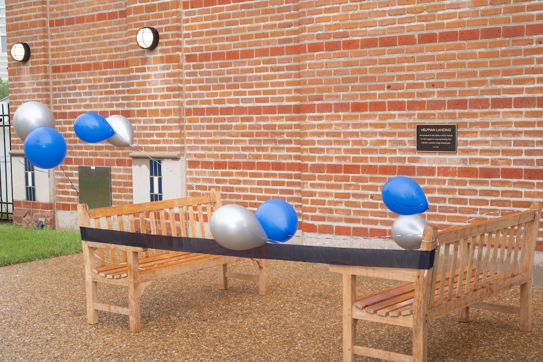 An area to the east of Reckling Park’s entrance titled “Helfman Landing” was dedicated to Alan Helfman and the Helfman family for their support of Rice University on April 6.