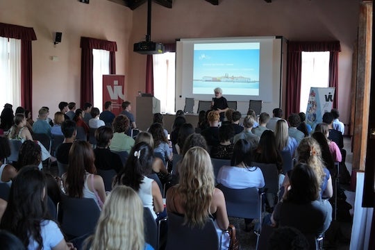 Students participate in a program at Venice International University, one of Rice’s global academic partners.