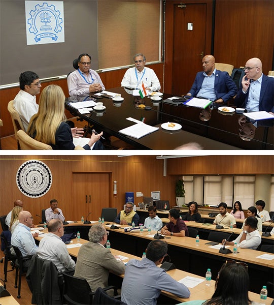 Rice presidential delegation meeting with leaders from IIT Delhi and IIT Bombay