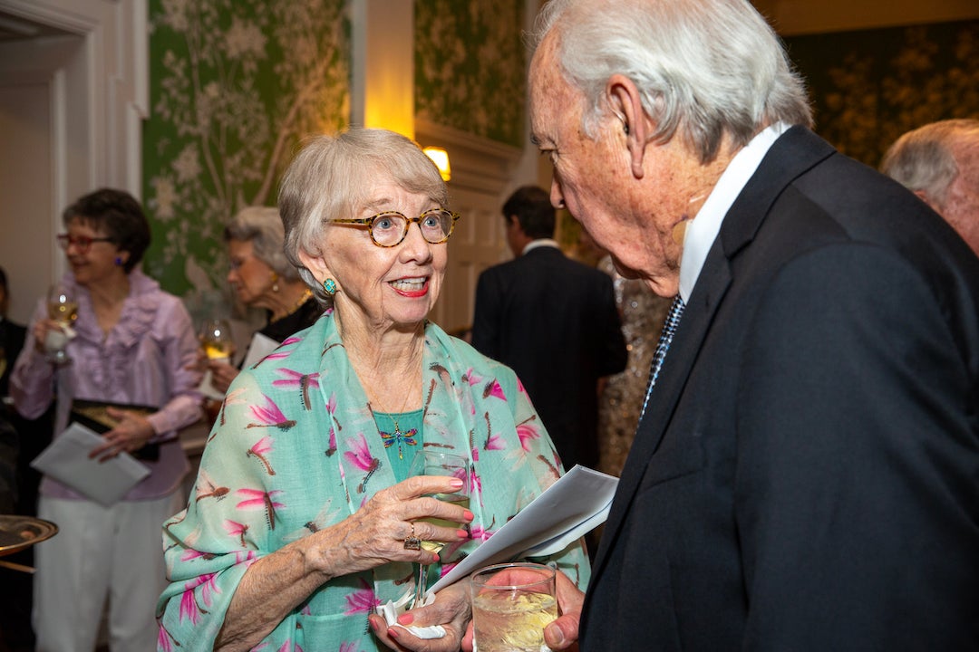 People engage in conversation March 10 at the 41st Friends of Fondren Gala.