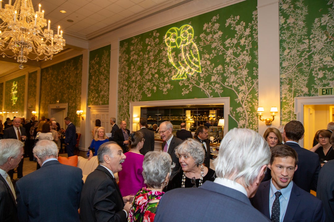 People engage in conversation March 10 at the 41st Friends of Fondren Gala.
