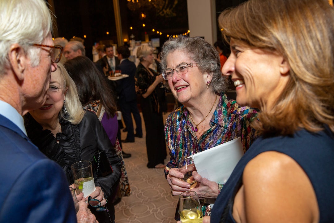 People engage in conversation March 10 at the 41st Friends of Fondren Gala.