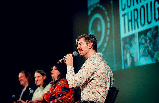 Michael Robinson on panel at Houston Cinema Arts Festival