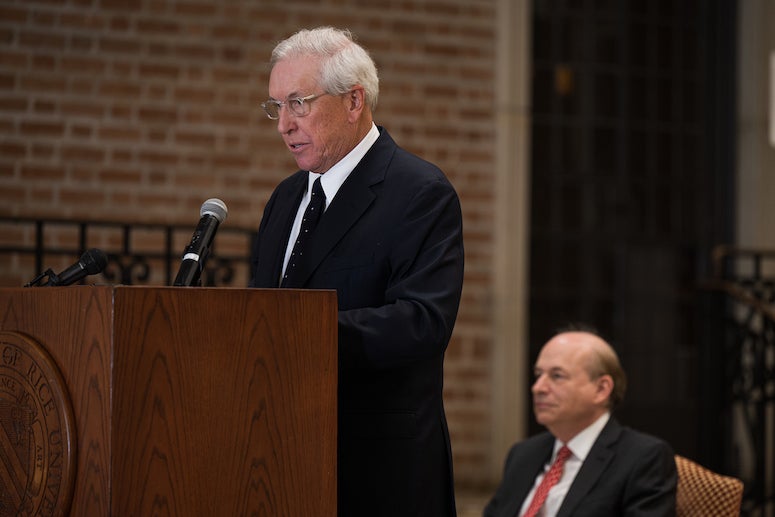 Reginald DesRoches was introduced as Rice's next president Nov. 11.