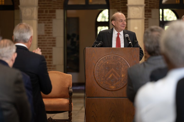 Reginald DesRoches was introduced as Rice's next president Nov. 11.