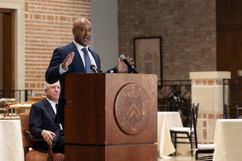 Reginald DesRoches was introduced as Rice's next president Nov. 11.