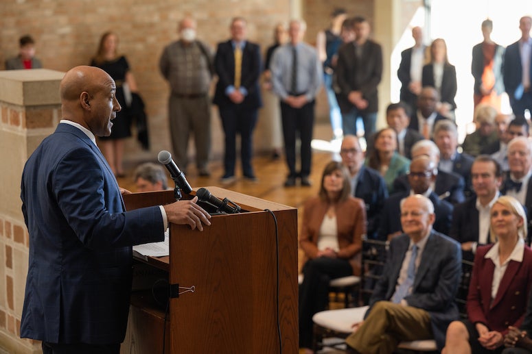 Reginald DesRoches was introduced as Rice's next president Nov. 11.