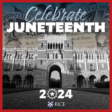 In recognition of the upcoming Juneteenth federal holiday, Rice's Office of Diversity, Equity and Inclusion will host a panel discussion June 14 examining how past freedom fighters conceived of emancipation and democratic futures, as well as how the work of Juneteenth continues even today.