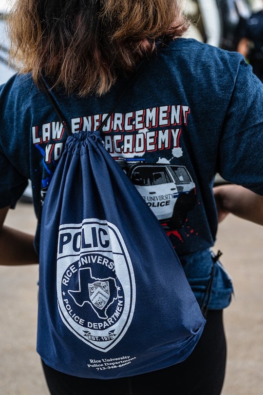The Rice University Police Department welcomed local high school students to campus this month to experience what it’s like to work in law enforcement during the third annual Law Enforcement Youth Academy (LEYA) program June 10-14.