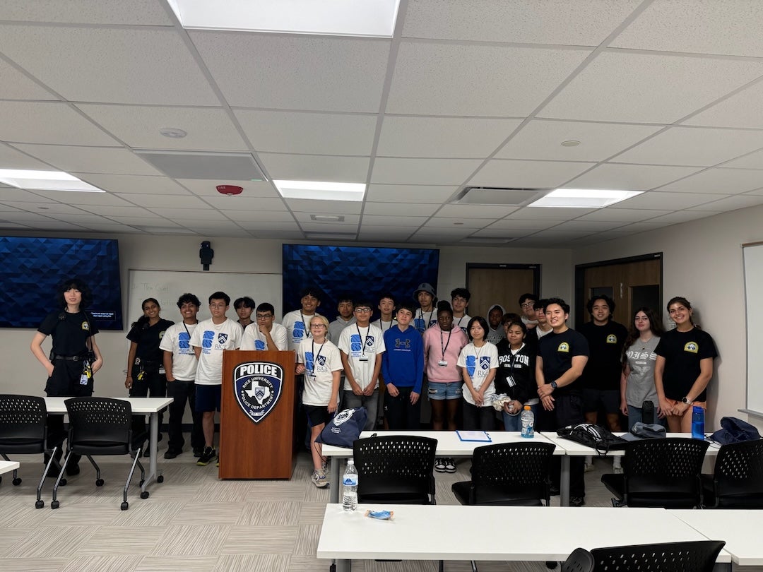 The Rice University Police Department wrapped up another successful Law Enforcement Youth Academy July 27–31, welcoming 20 local students to campus for a week of hands-on learning and positive engagement with law enforcement.