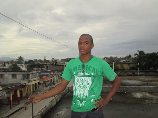 Marc in his home city in Haiti