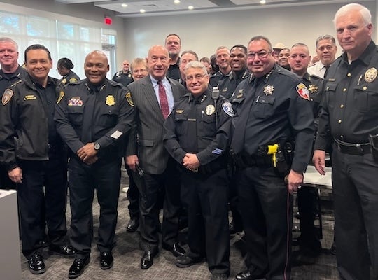 Clemente Rodriguez, chief of police and director of public safety for the Rice University Police Department, participated in a press conference with new Houston Mayor John Whitmire and Houston Police Chief Troy Finner to discuss high priority issues surrounding the city’s public safety Jan. 4.