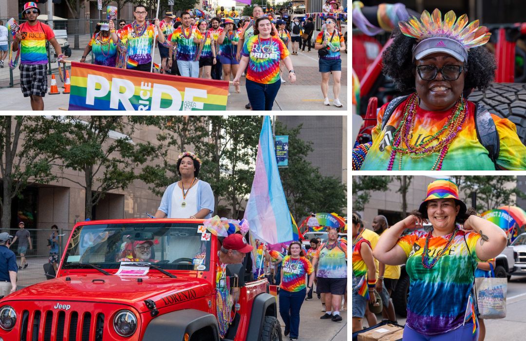 Rice University entered a walking group into the Houston Pride Parade.