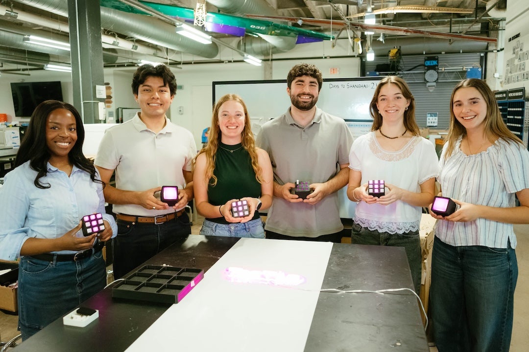 From left to right, Team TacTile includes Tomi Kuye, Brian Mercado, Amelia Pillar, Mina Schepmann, Avery Janenda and Hannah Wixom. 