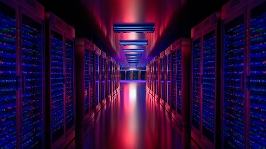 A stock image of a server room