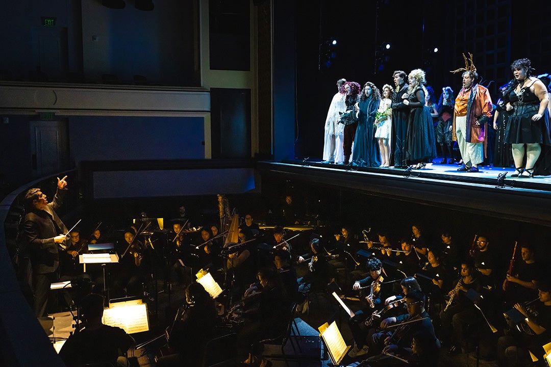 Shepherd School Opera performance of "Falstaff" with symphony orchestra