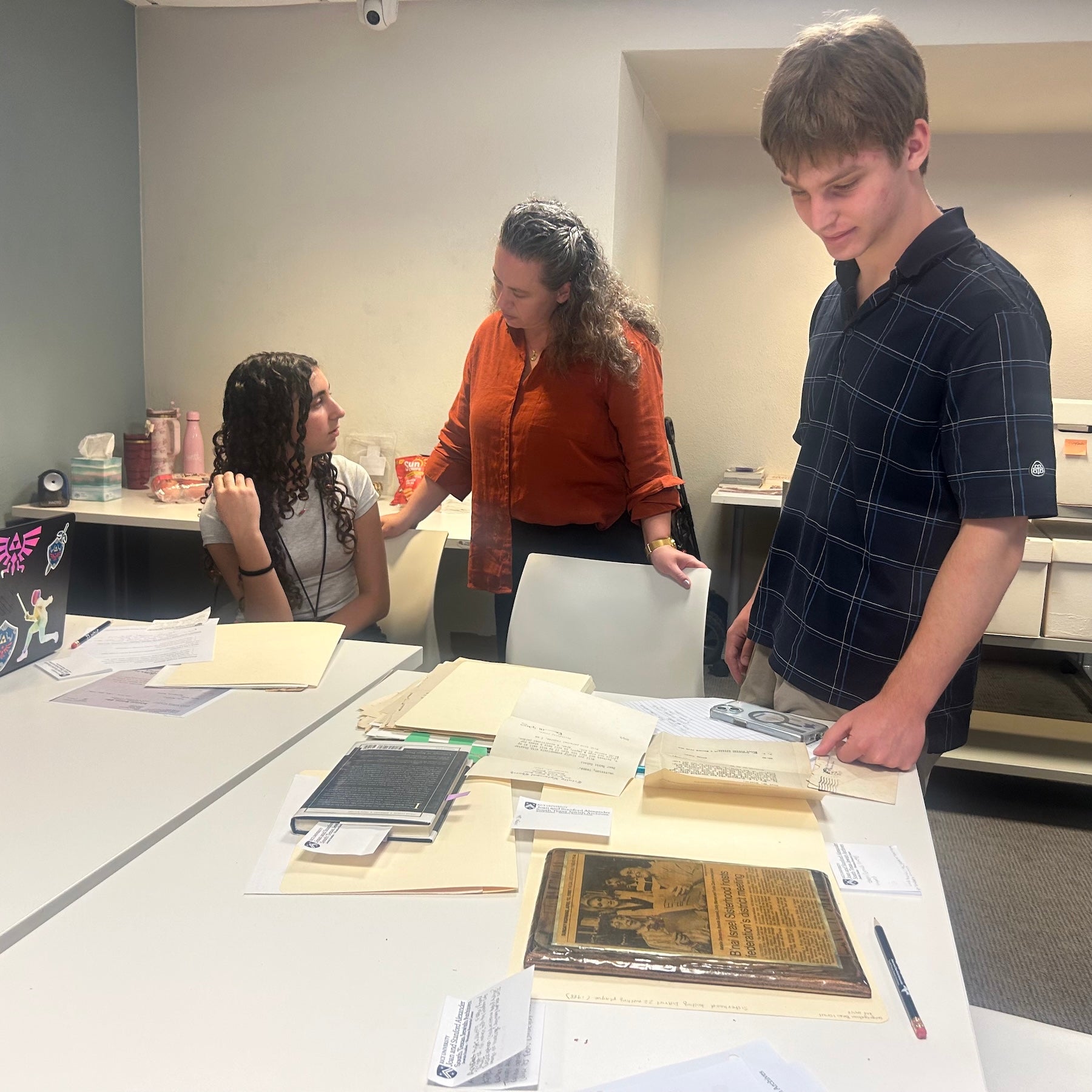 Students research the Jewish archives at Fondren Library through the South Texas Jewish Archives fellowship program.