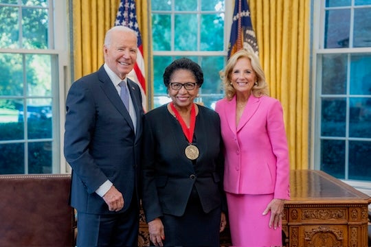 Ruth Simmons with Joe and Jill Biden