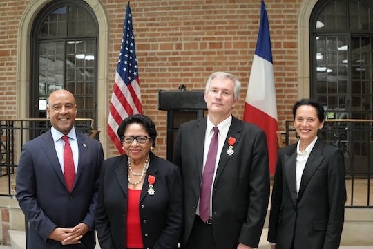 Reginald DesRoches, Ruth Simmons, Laurent Bili and Valerie Baraban