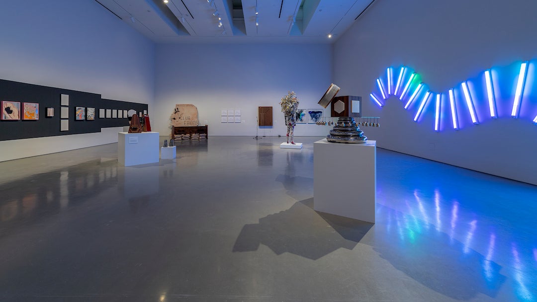 The Moody’s current exhibition, “Soundwaves: Experimental Strategies in Art + Music,” curated by Alison Weaver, the Suzanne Deal Booth executive director.