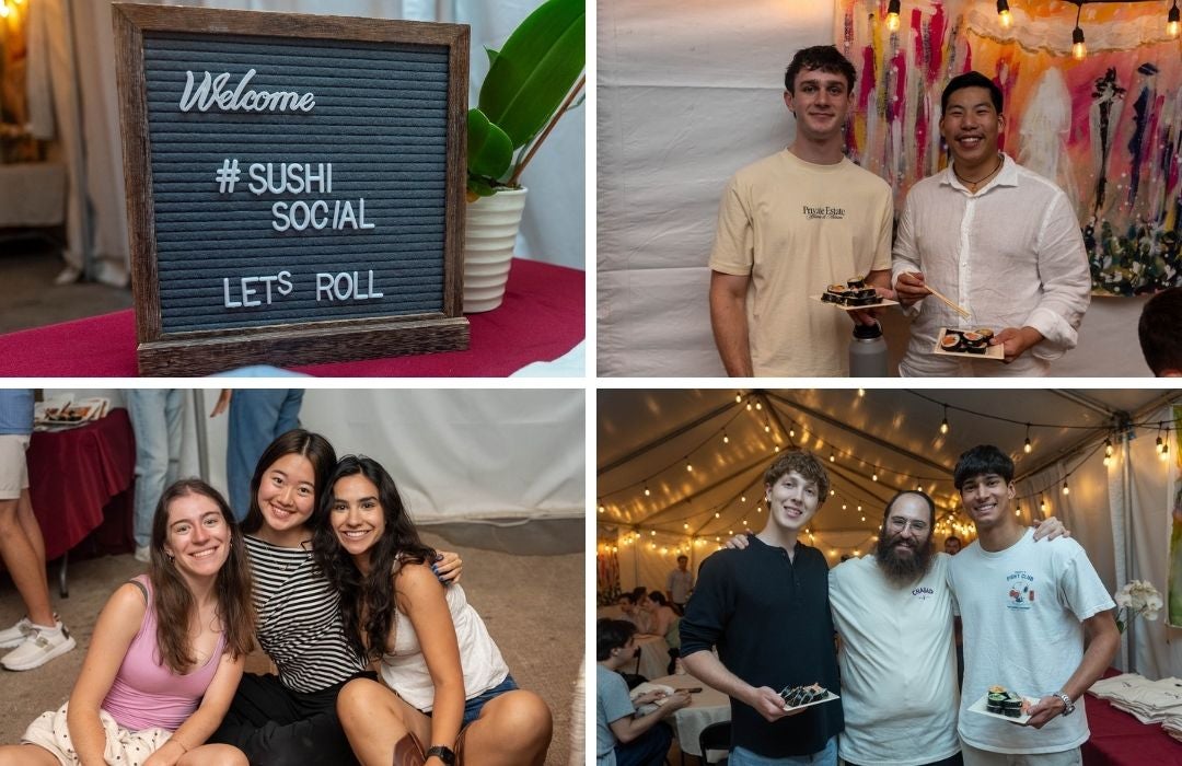 Students gather at the 2026 Sushi Social, hosted by Chabad at Rice University.