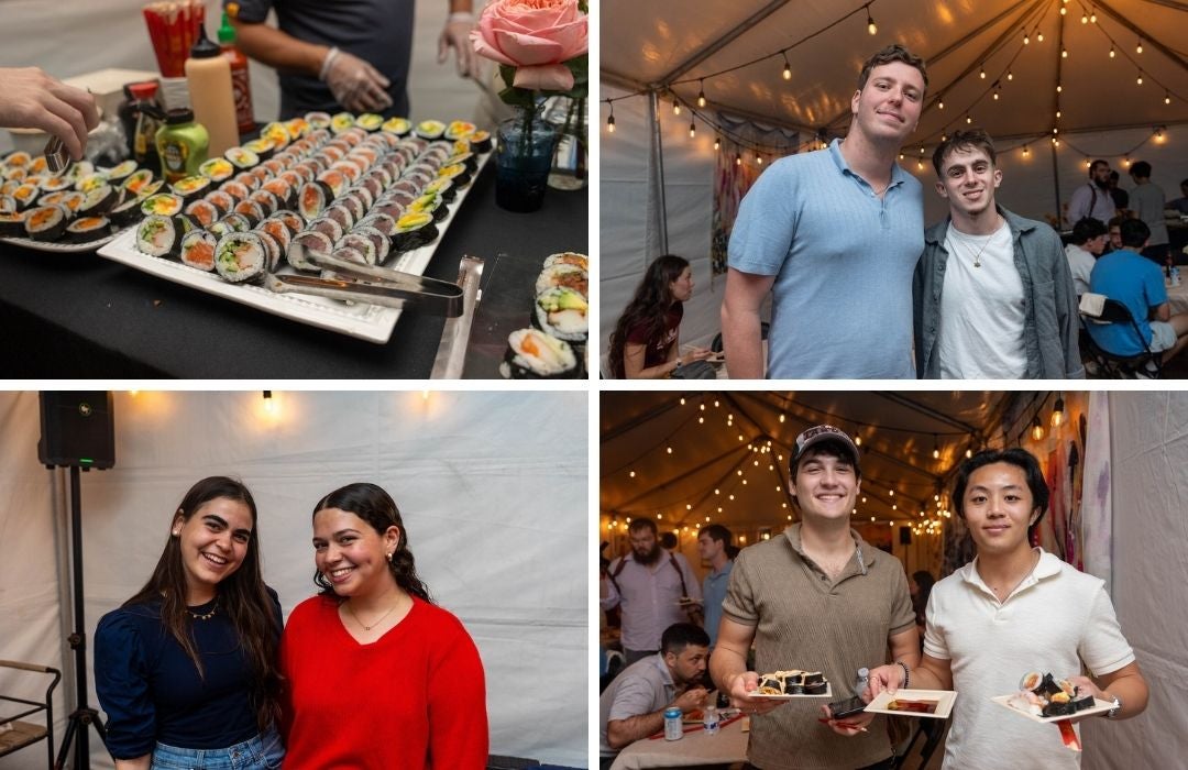 Students gather at the 2026 Sushi Social, hosted by Chabad at Rice University.