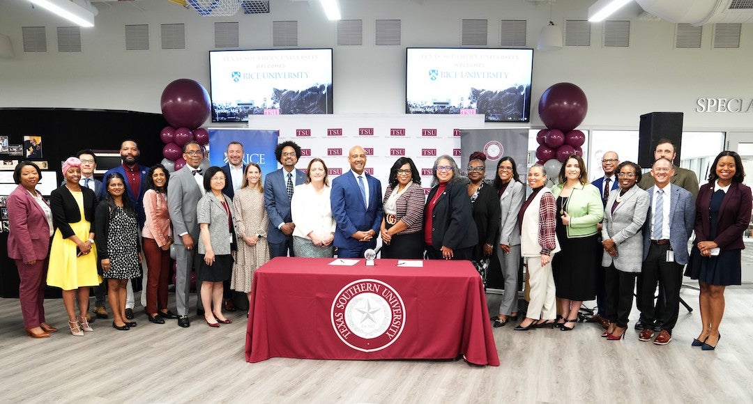 Rice University and Texas Southern University (TSU) announced a partnership to share resources, expertise and best practices to build stronger bridges between their institutions and communities on May 9, 2023.