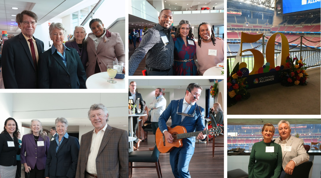 Guests gather at NRG Stadium to celebrate 50 years of the South Main Alliance and its impact on Houston.
