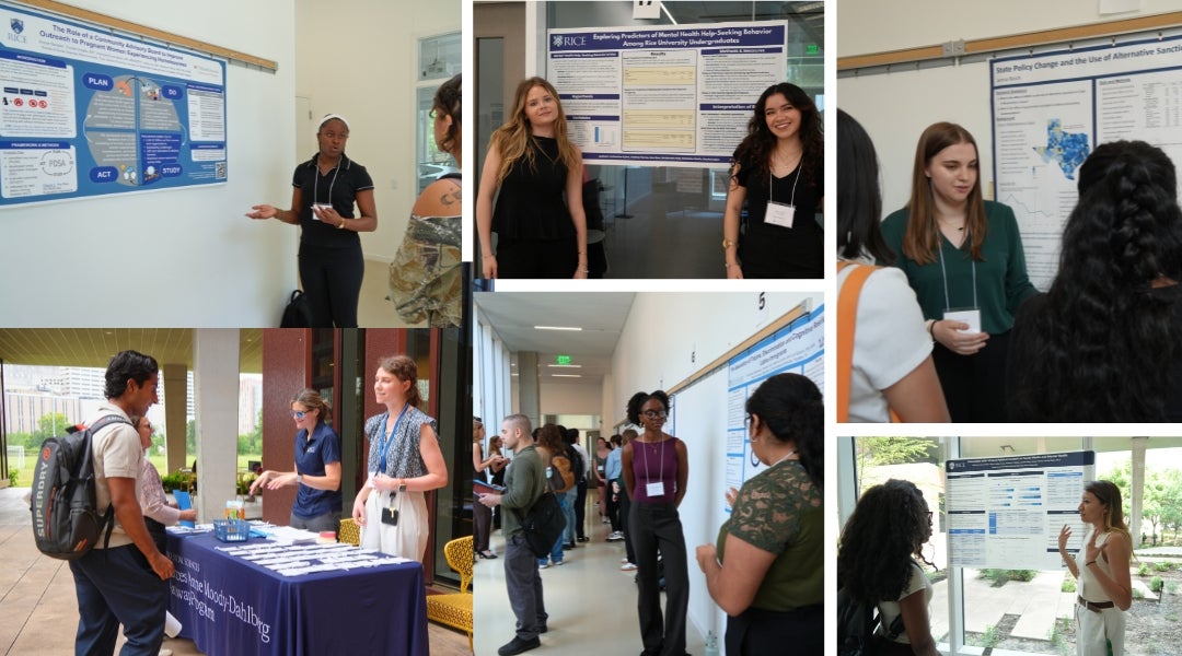 Students share research findings, answer questions and engage in conversation during the Social Sciences Undergraduate Research Symposium.