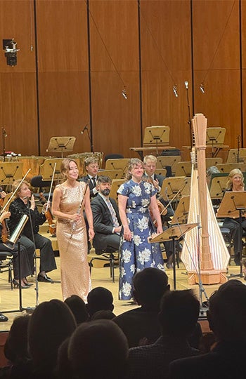 Allegra Lilly performing with the Houston Symphony Orchestra